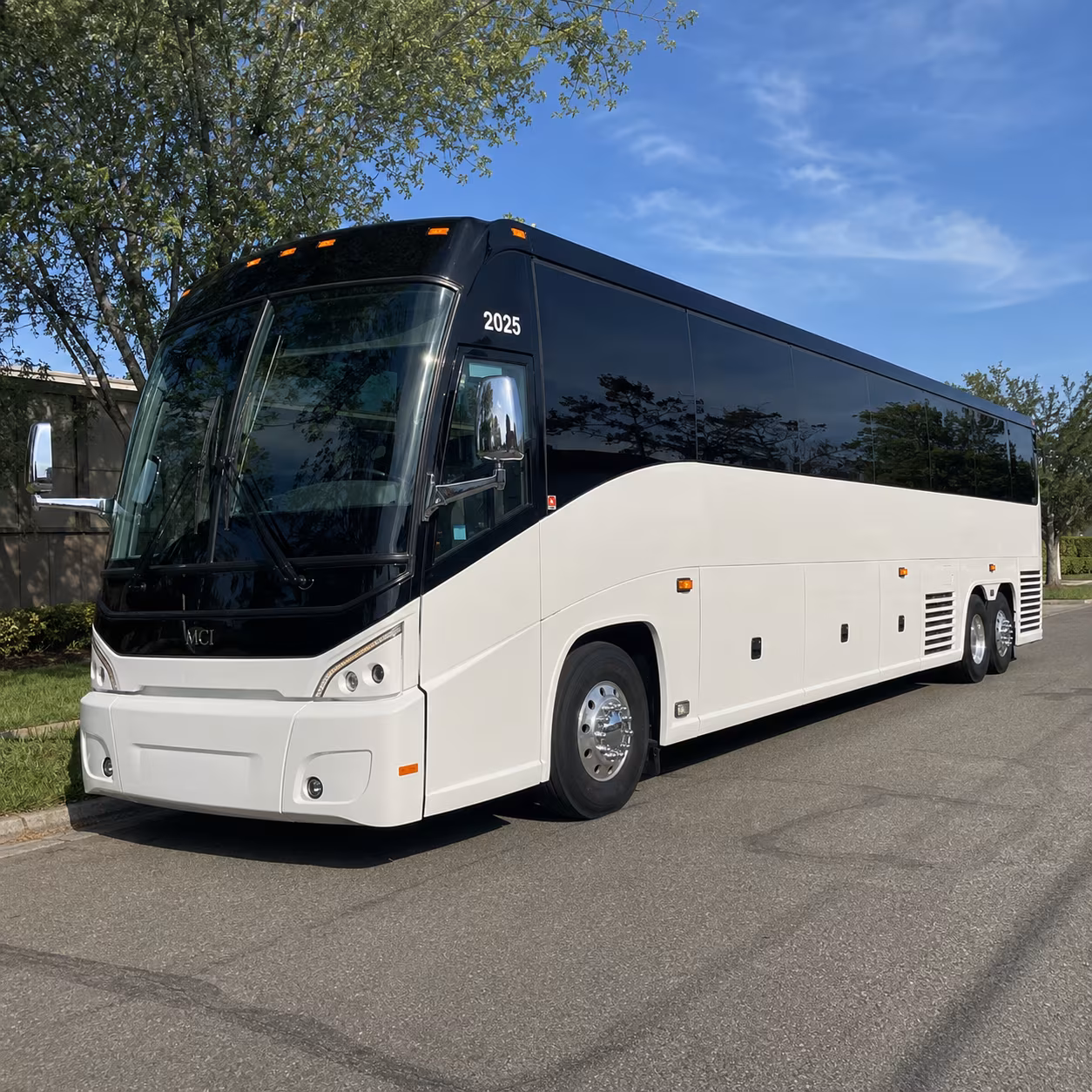 troy charter bus rental exterior